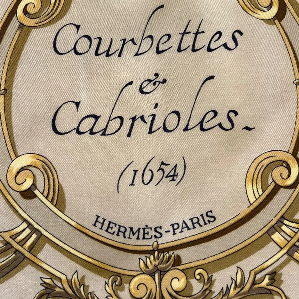 Hermes Vintage 90cm Scarf - Courbettes et Cabrioles - Picture 10 of 10